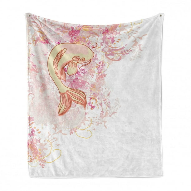 50 x 60 Pink Yellow Ambesonne Japanese Soft Flannel Fleece Throw Blanket Koi Fish Classic Reflexive Splashed Setting Love Themed Exotic Inspired Cozy Plush for Indoor and Outdoor Use 50 x 60 Pink Yellow Ambesonne Japanese Soft Flannel Fleece Throw Blanket Koi Fish Classic Reflexive Splashed Setting Love Themed Exotic Inspired Cozy Plush for Indoor and Outdoor Use